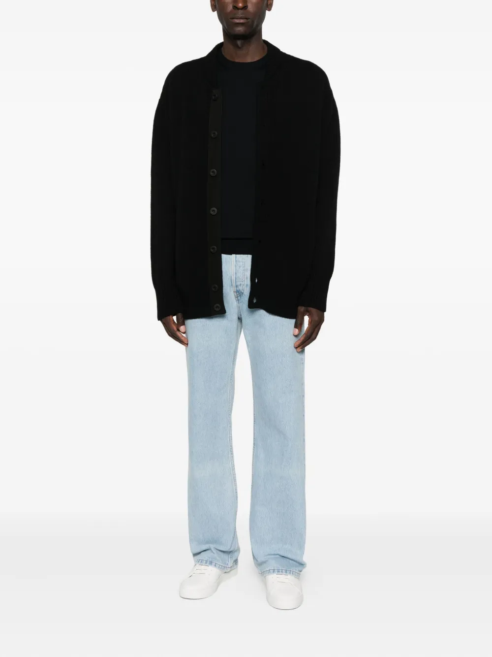 Pence Drop-shoulder Cardigan In Black