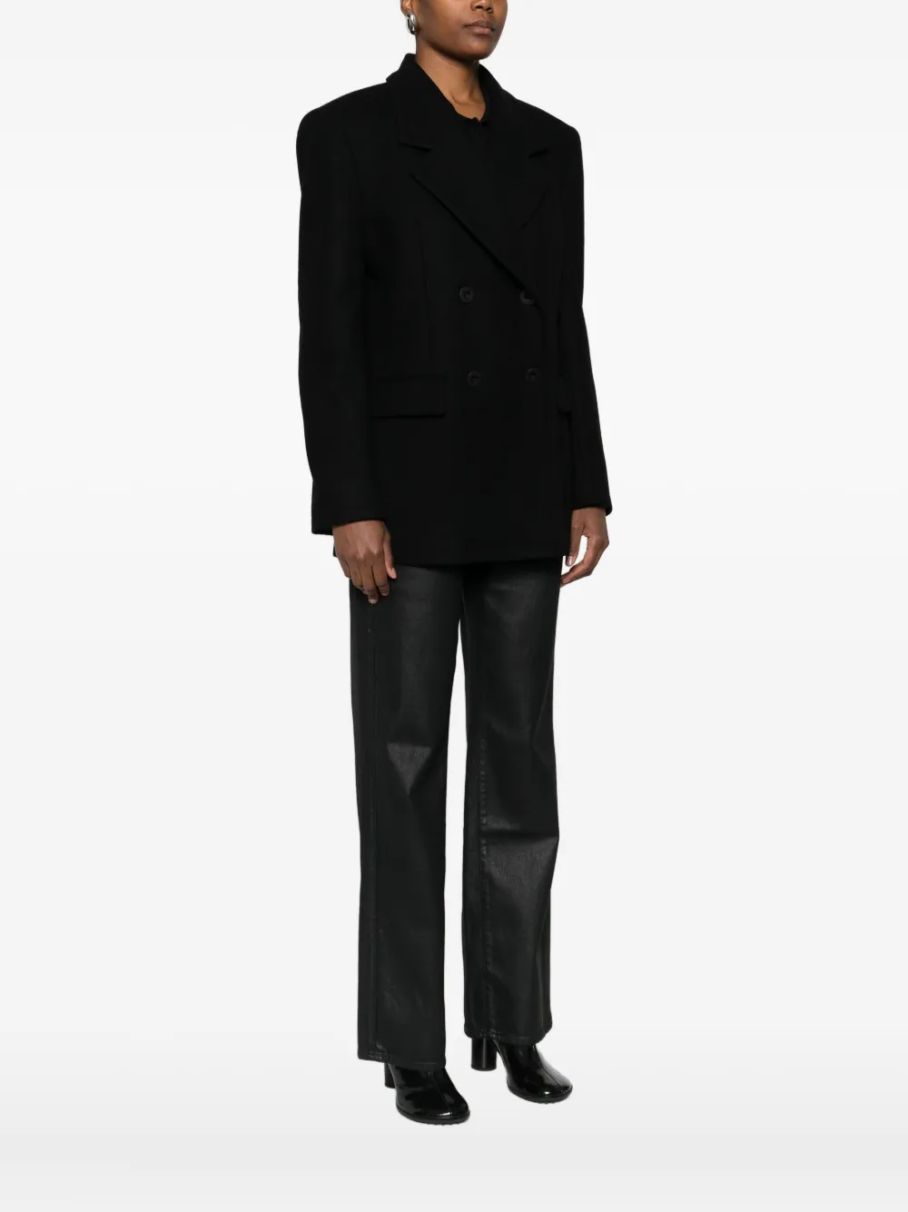 Pence Blazer met dubbele rij knopen Zwart