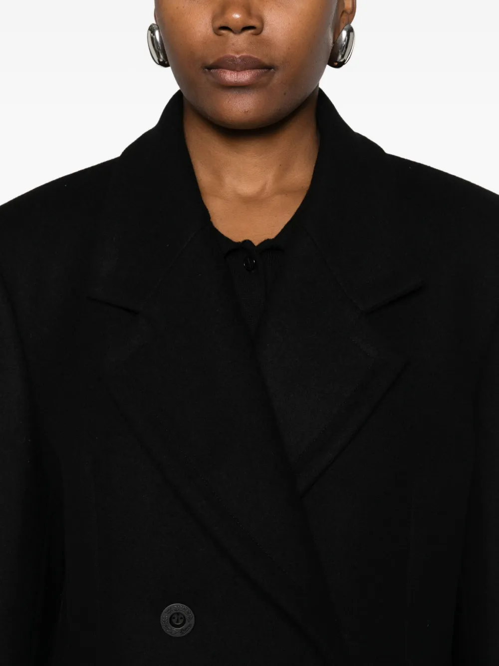 Pence Blazer met dubbele rij knopen Zwart