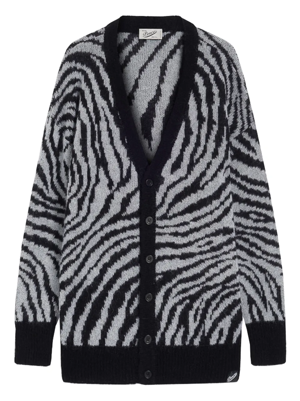 Pence zebra-pattern cardigan | Black | Image 1