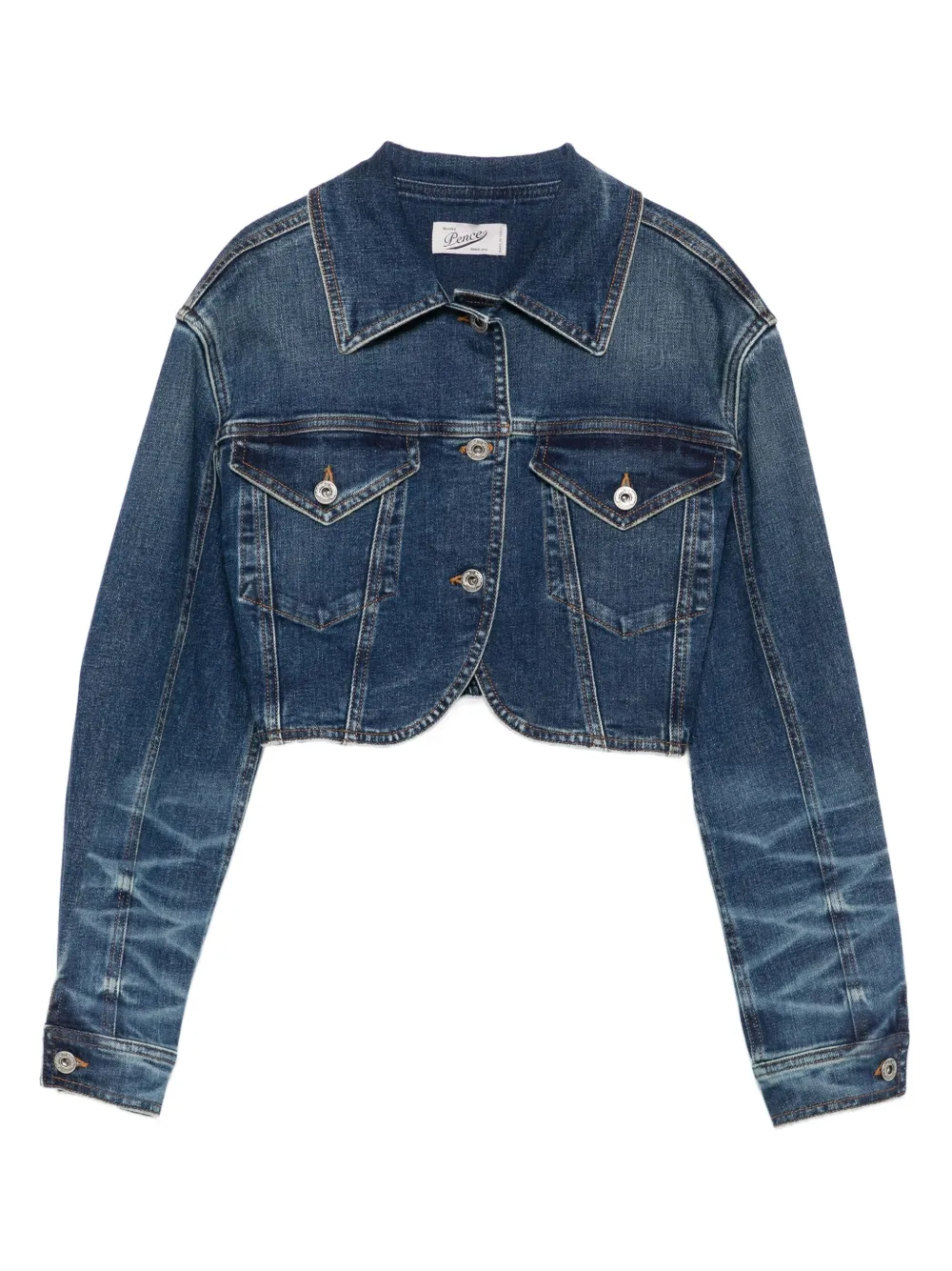 Pence whiskering-effect denim jacket | Blue | Image 1