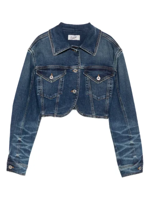 Pence whiskering-effect denim jacket 