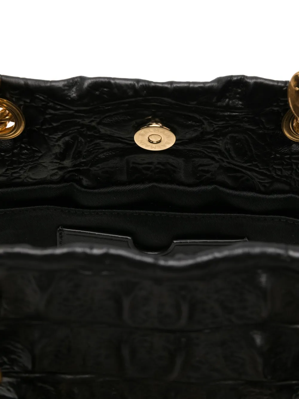 Balmain Crocodile-effect Tote Bag In Black