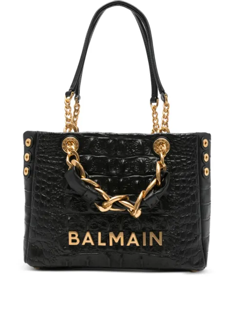 Balmain tote-väska med krokodileffekt