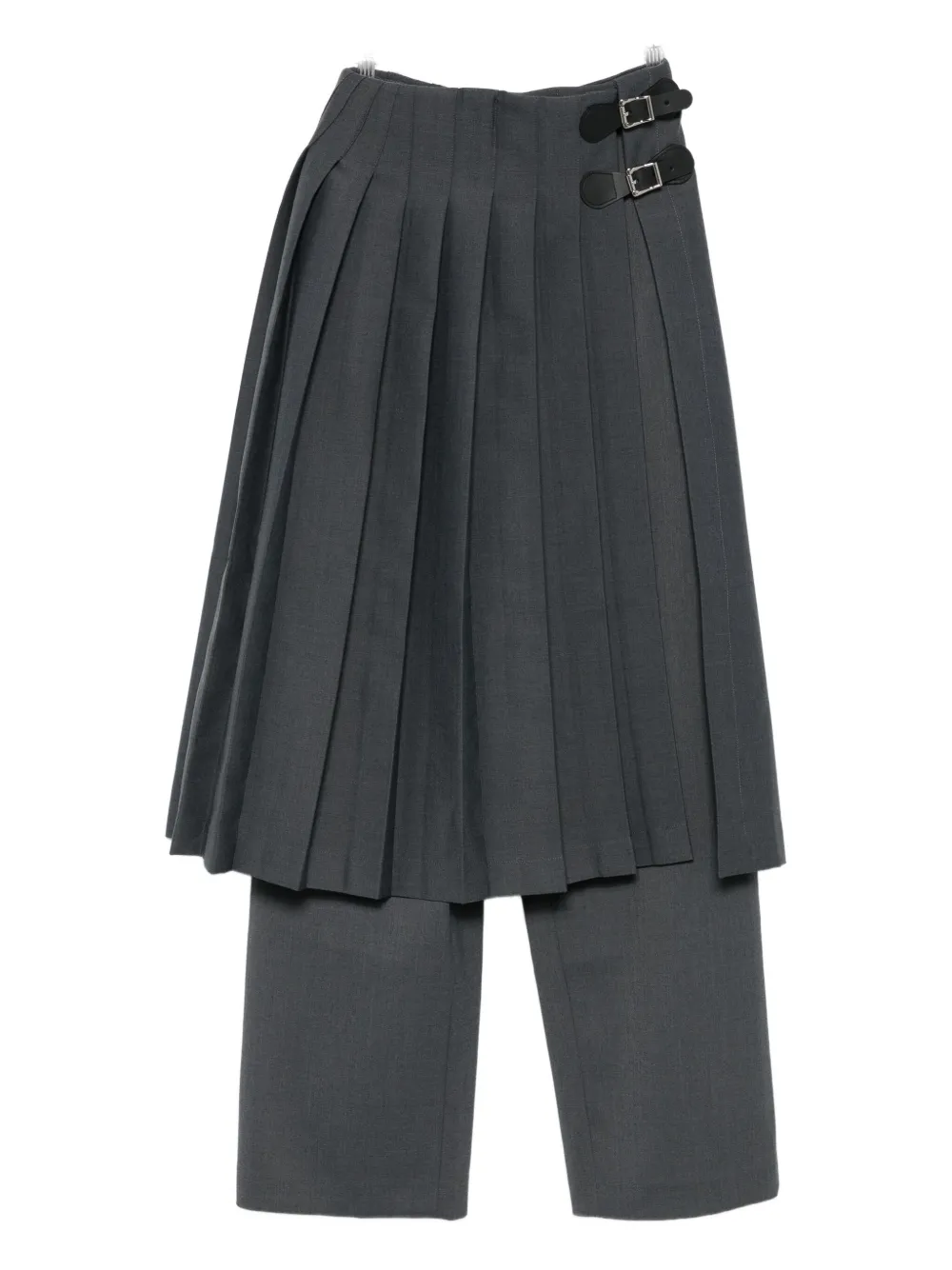 Charles Jeffrey Loverboy pleated layered trousers | Grey | Image 1