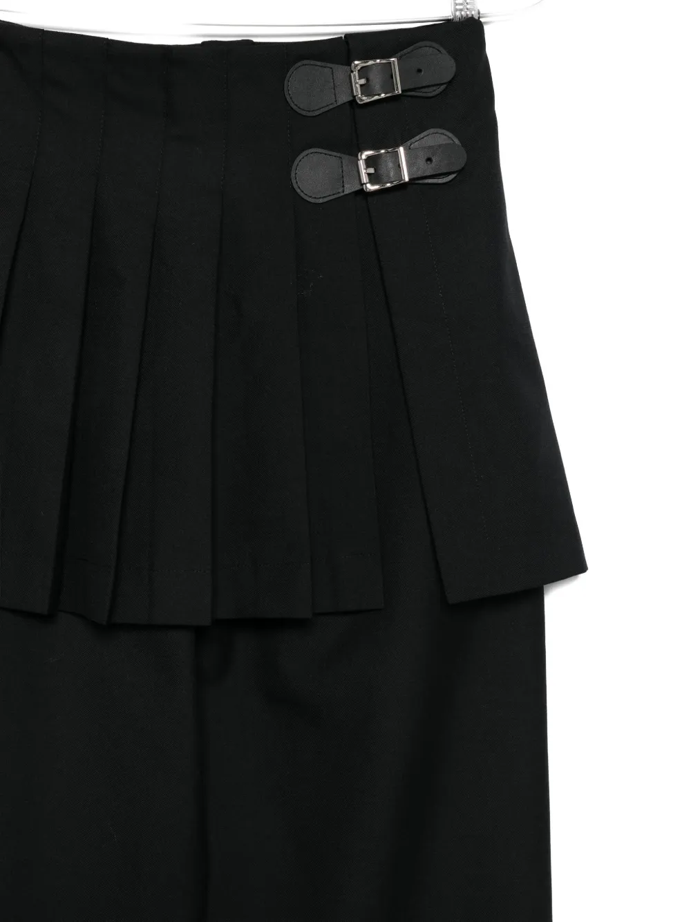 Charles Jeffrey Loverboy Pleated Buckle-detail Trousers In Black