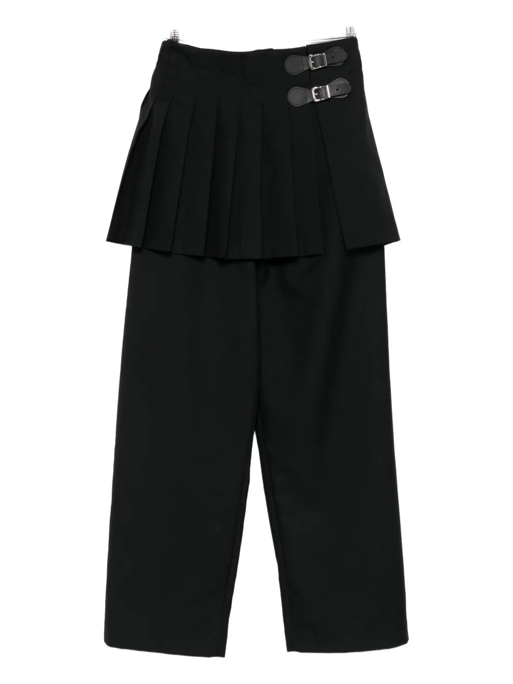 Charles Jeffrey Loverboy pleated buckle-detail trousers | Black | Image 1