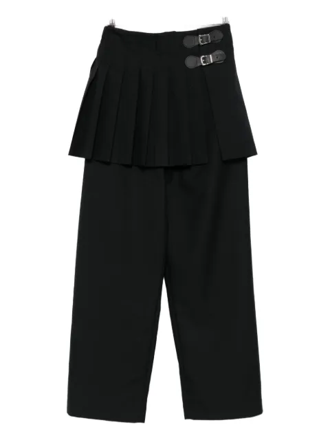 Charles Jeffrey Loverboy pleated buckle-detail trousers