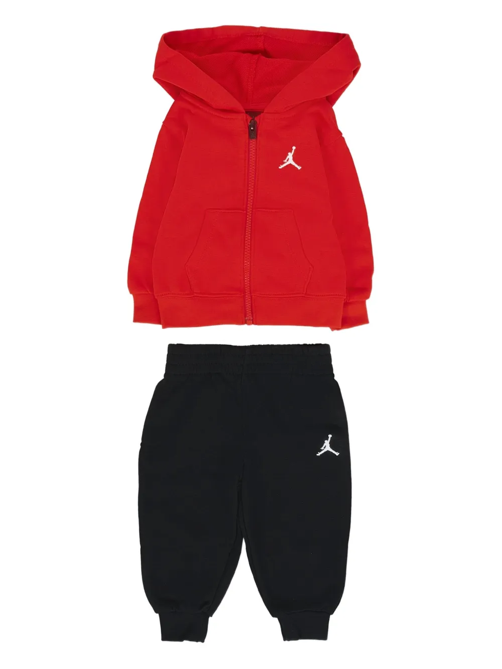Jordan Zip-up Hooded Tracksuit Set In Red
