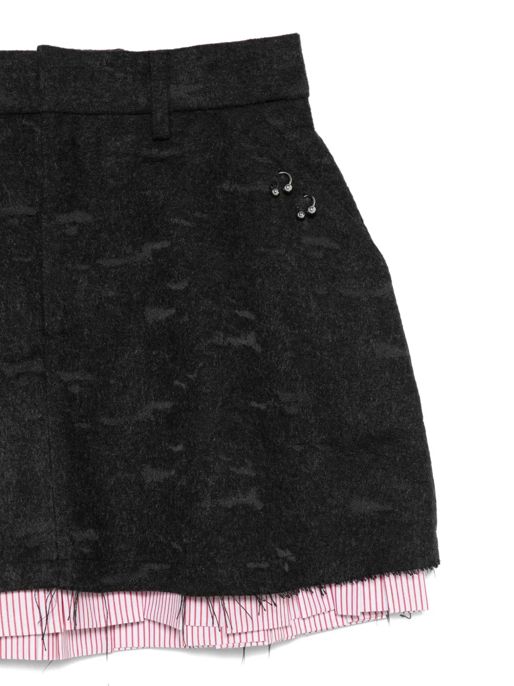 Charles Jeffrey Loverboy Layered A-line Skirt In Black