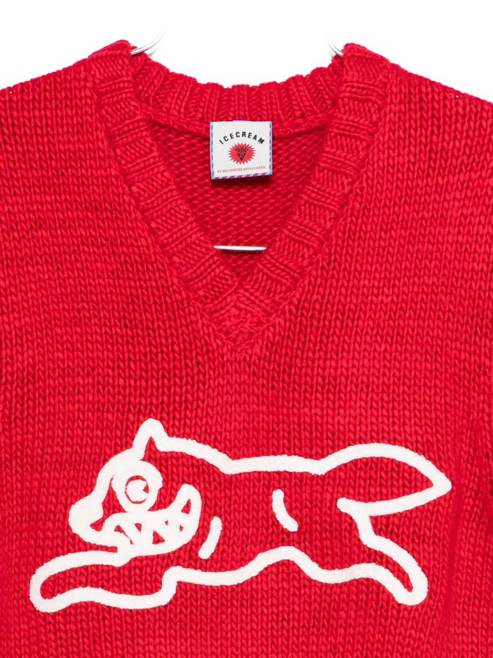 Icecream Running Dog Vest In Red