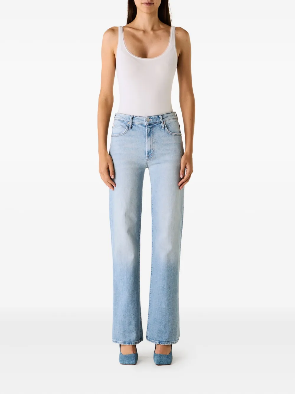Mother The Kick It Denim Jeans In Blue