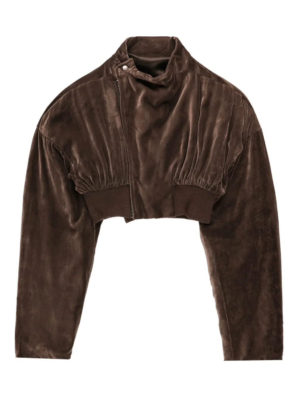 Rick Owens Hollywood cropped flight jacket | Brown | Image 1