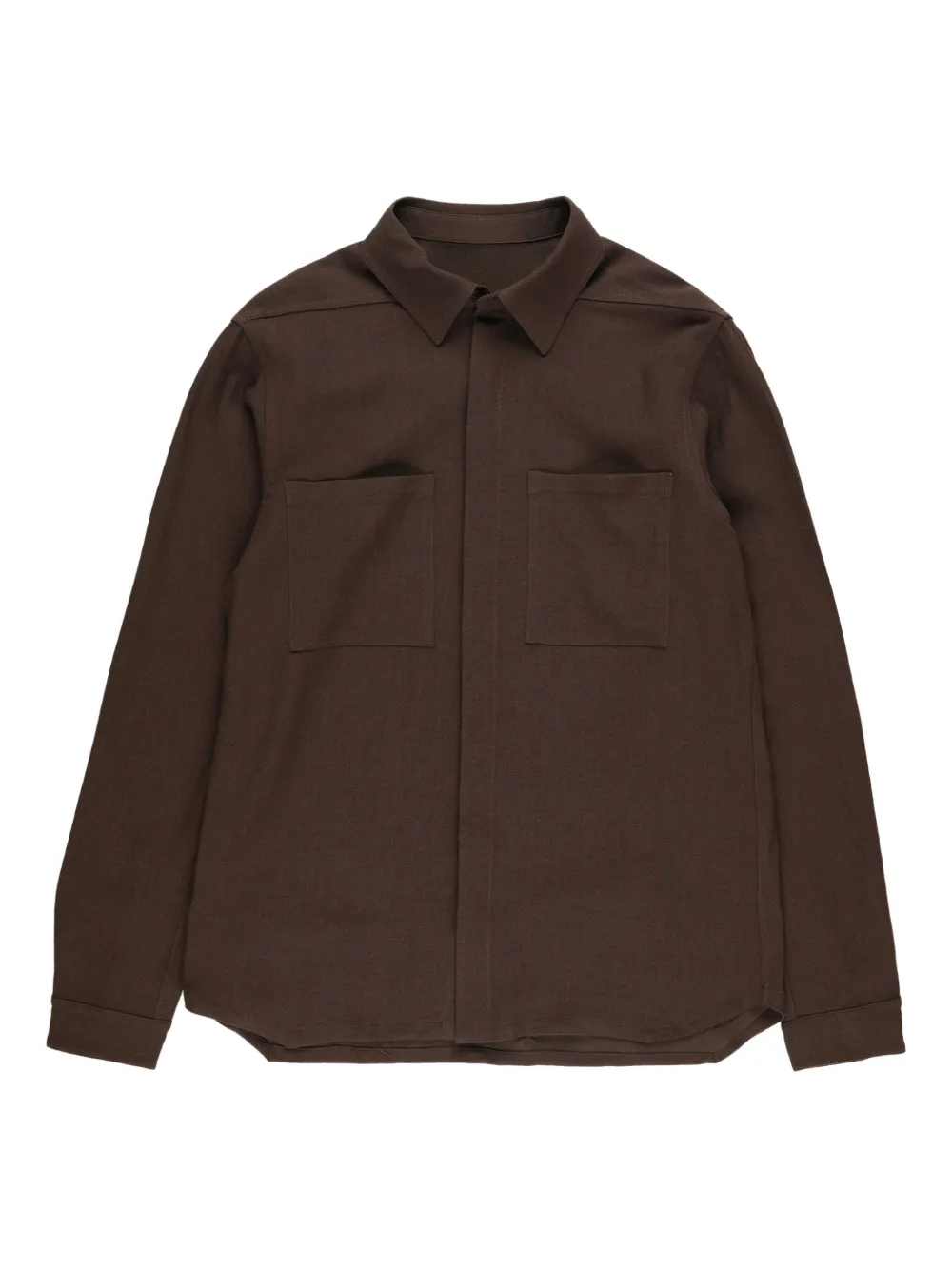 Rick Owens Pocket Shirt In Brown