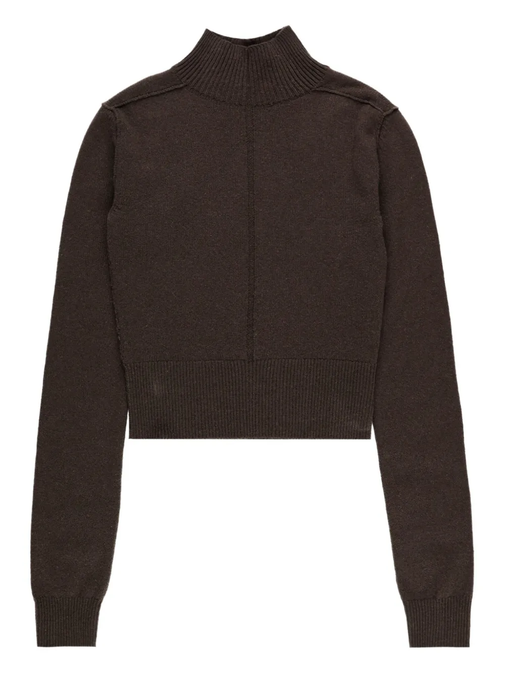 Rick Owens Headon High-neck Sweater In Brown
