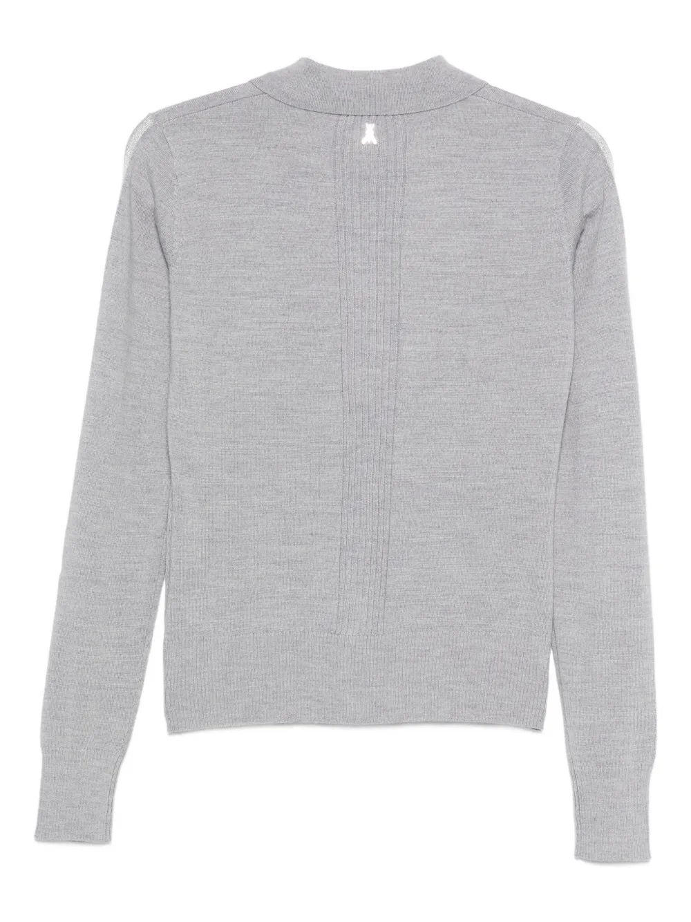 Patrizia Pepe Collared Cardigan In Gray