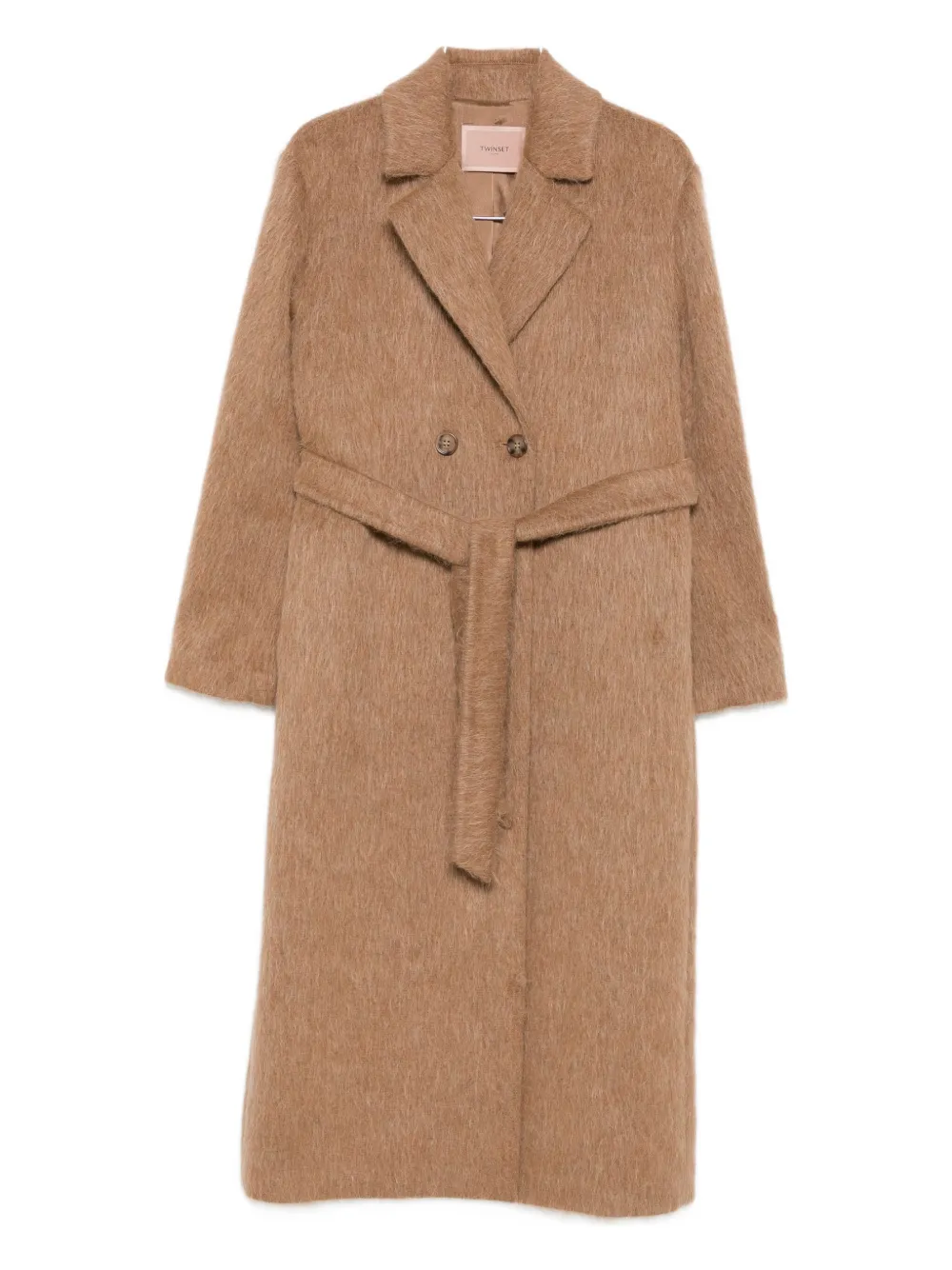 TWINSET double-breasted belted coat | Brown | Image 1