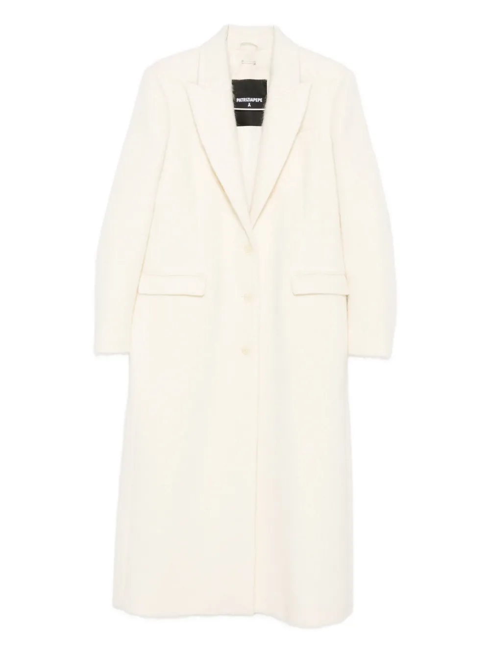 Patrizia Pepe peak-lapel coat | White | Image 1