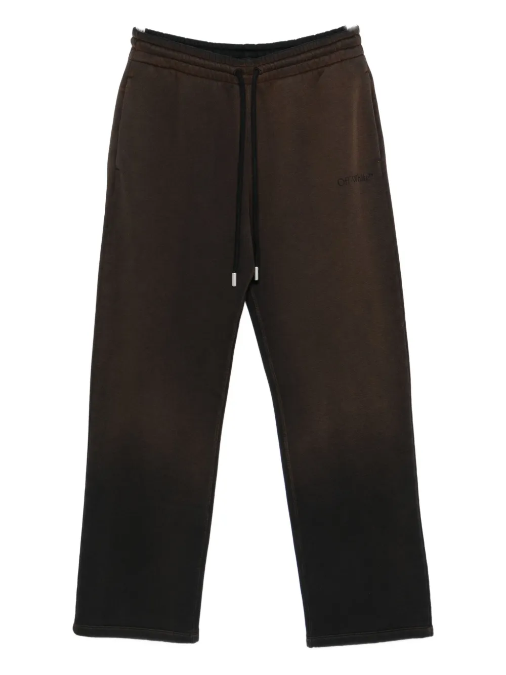 Off-White ombré-effect drawstring-waist pants - ブラウン Off-White ombré-effect drawstring-waist pants - ブラウン