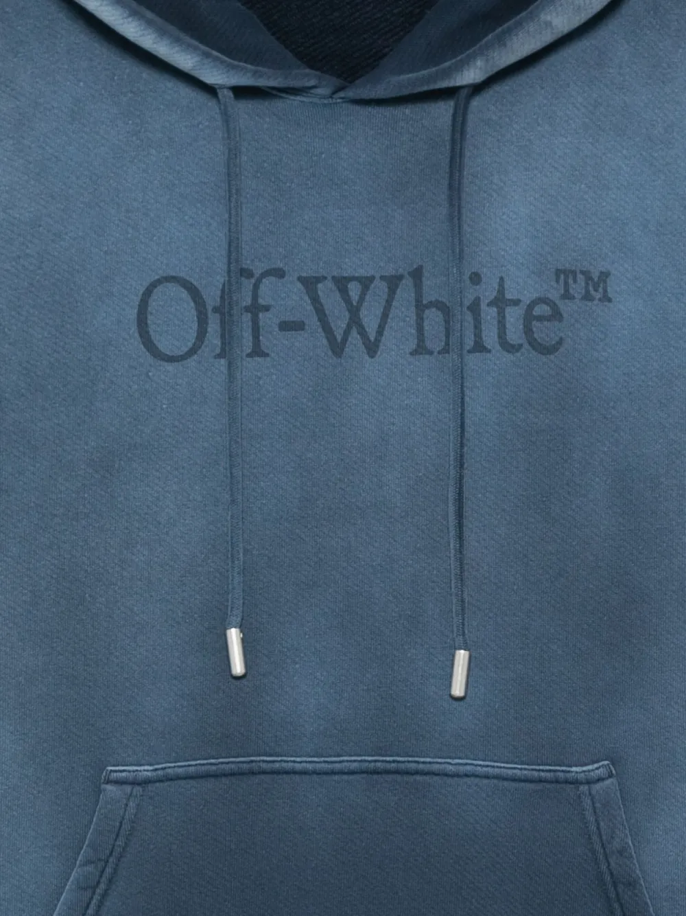 Off-White Hoodie met geborduurd logo Blauw