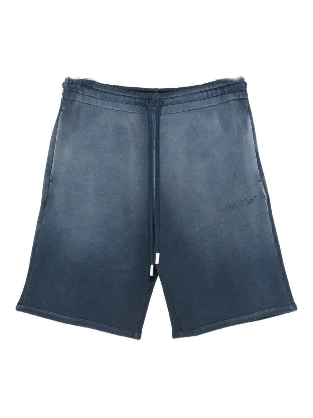 Off-White drawstring ombre-effect shorts | Blue | Image 1