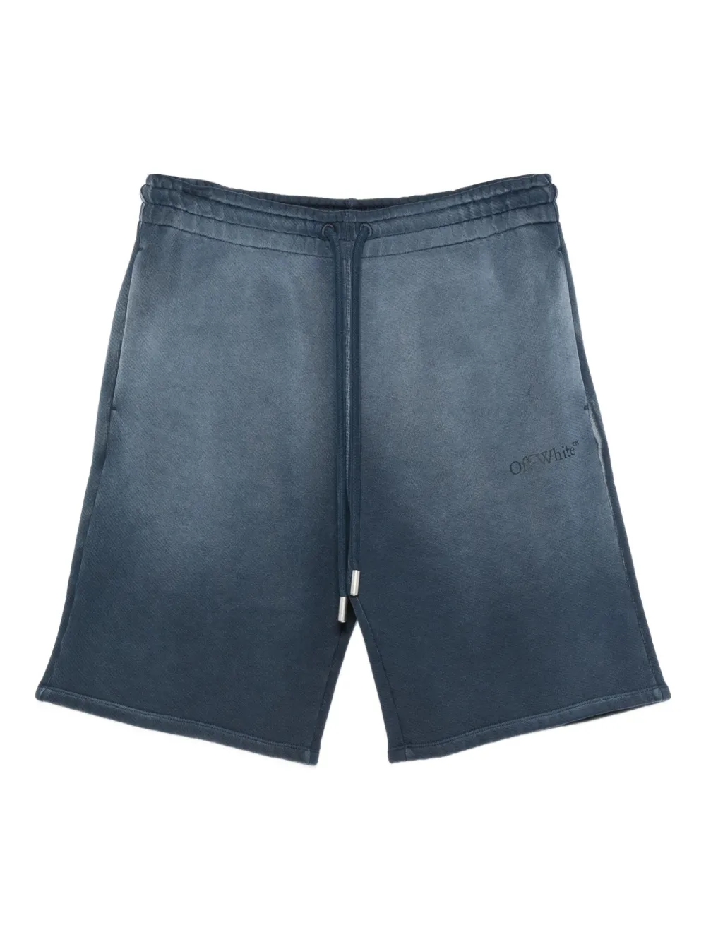 Off-White drawstring ombre-effect shorts | Blue | Image 1