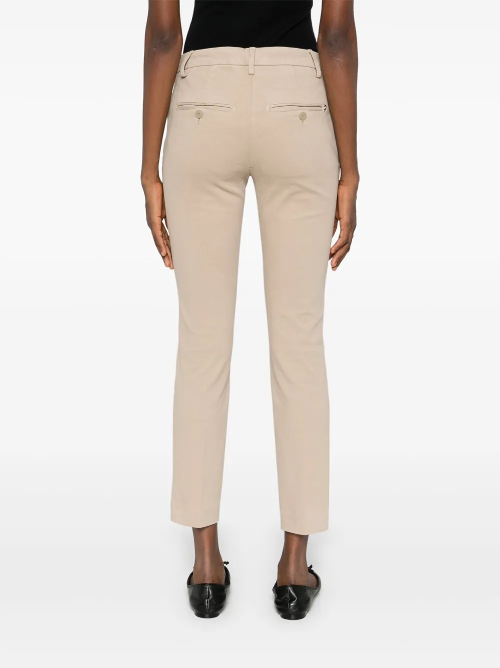 Dondup Cotton Trousers In Neutral