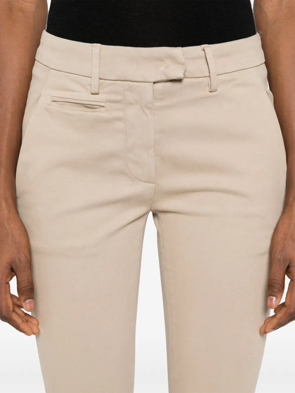 Dondup Cotton Trousers In Neutral