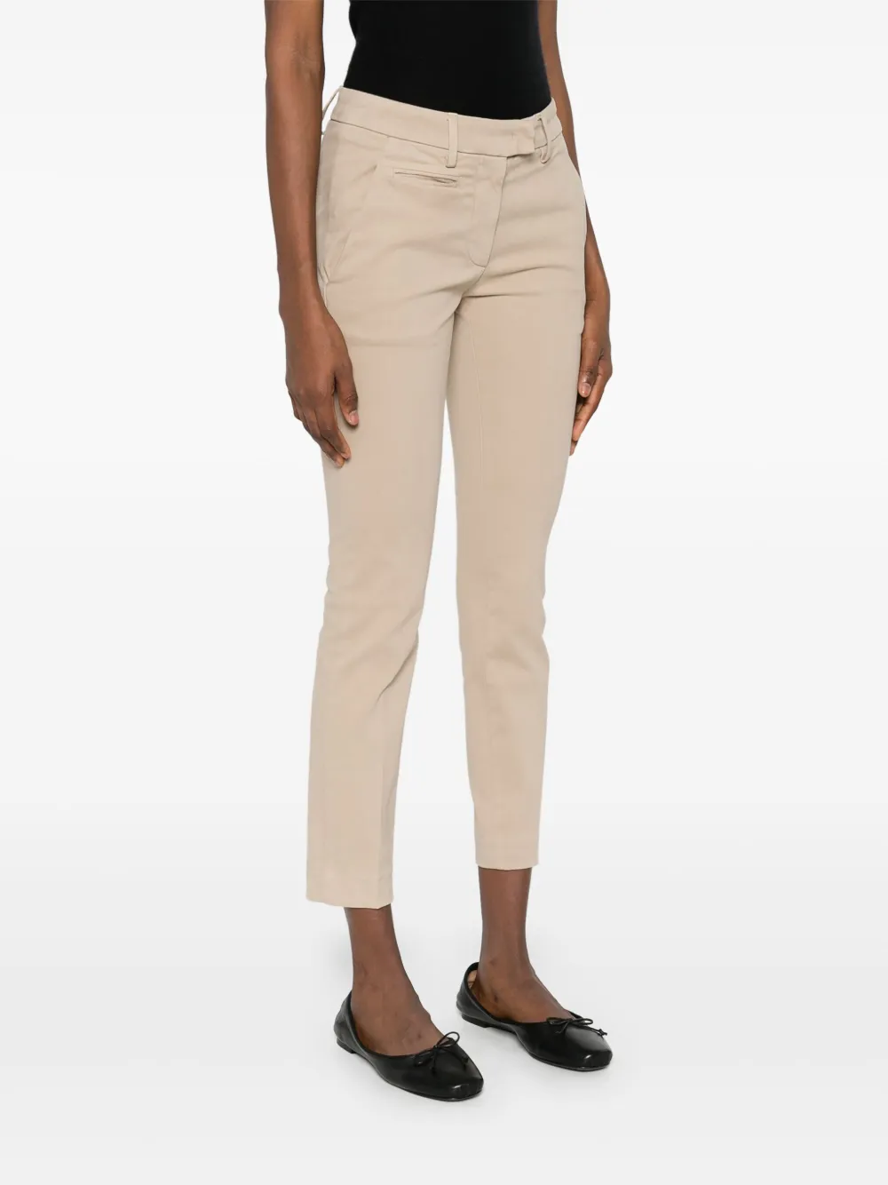 Dondup Cotton Trousers In Neutral