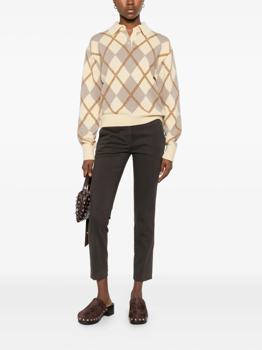 DONDUP Broek met zijzakken - Bruin