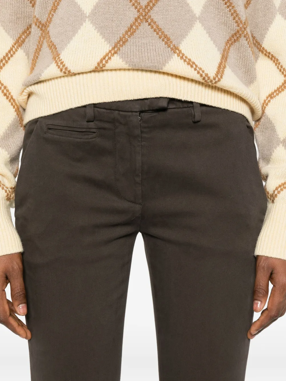 DONDUP Broek met zijzakken Bruin