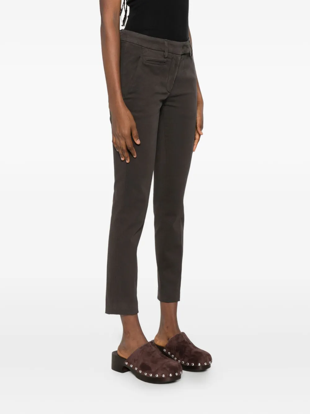 DONDUP Broek met zijzakken Bruin