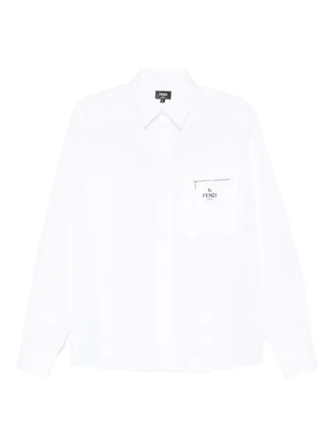 FENDI camisa con bolsillo y detalle del logo