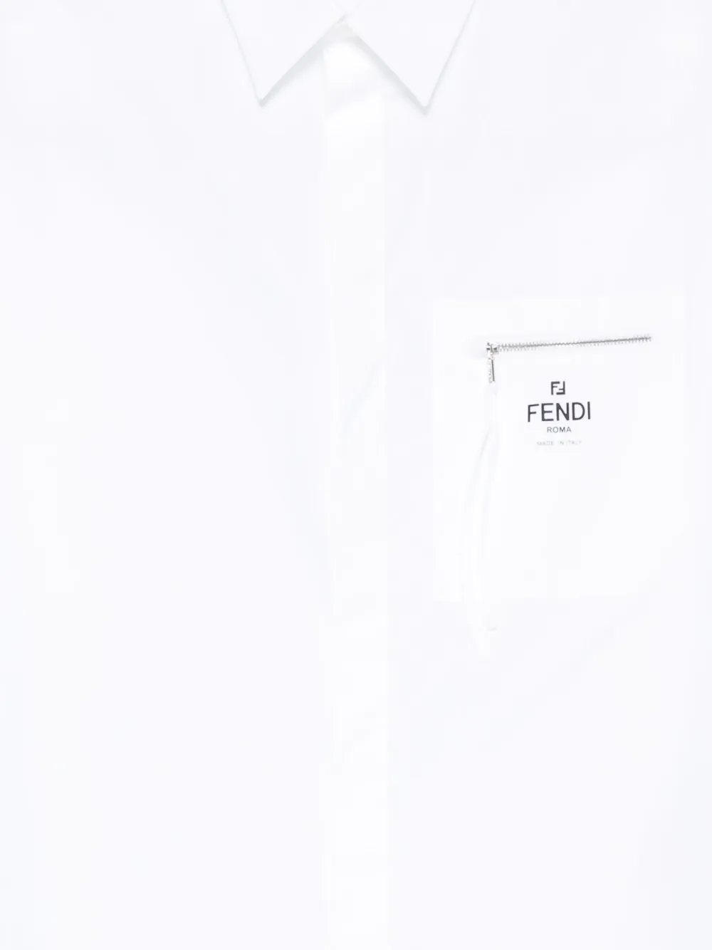 FENDI logo-detail Pocket Shirt | White | FARFETCH