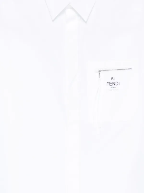 FENDI logo-detail Pocket Shirt | White | FARFETCH