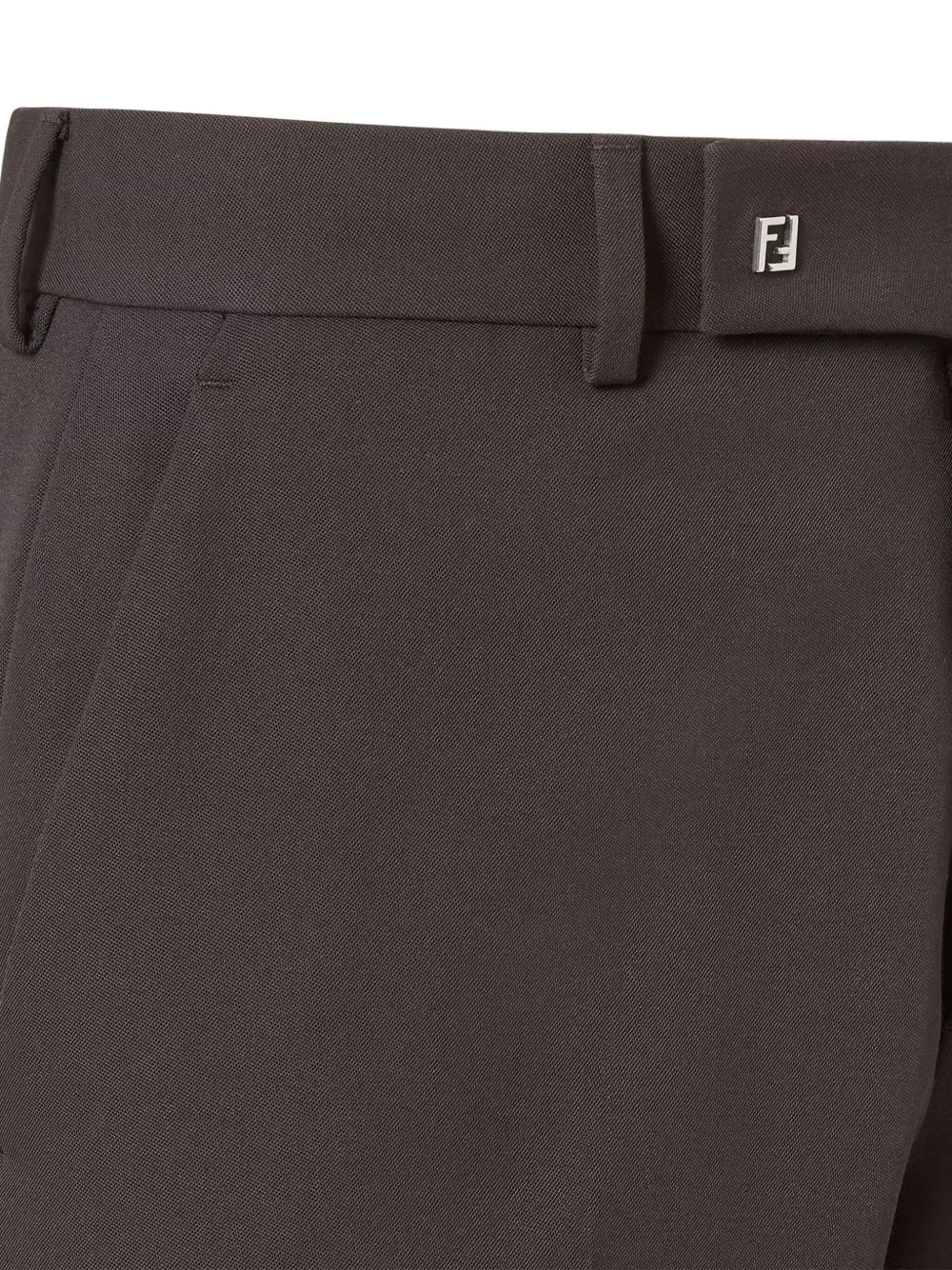 Fendi Tailored Trousers With Back Pockets And Belt Loops In Brown