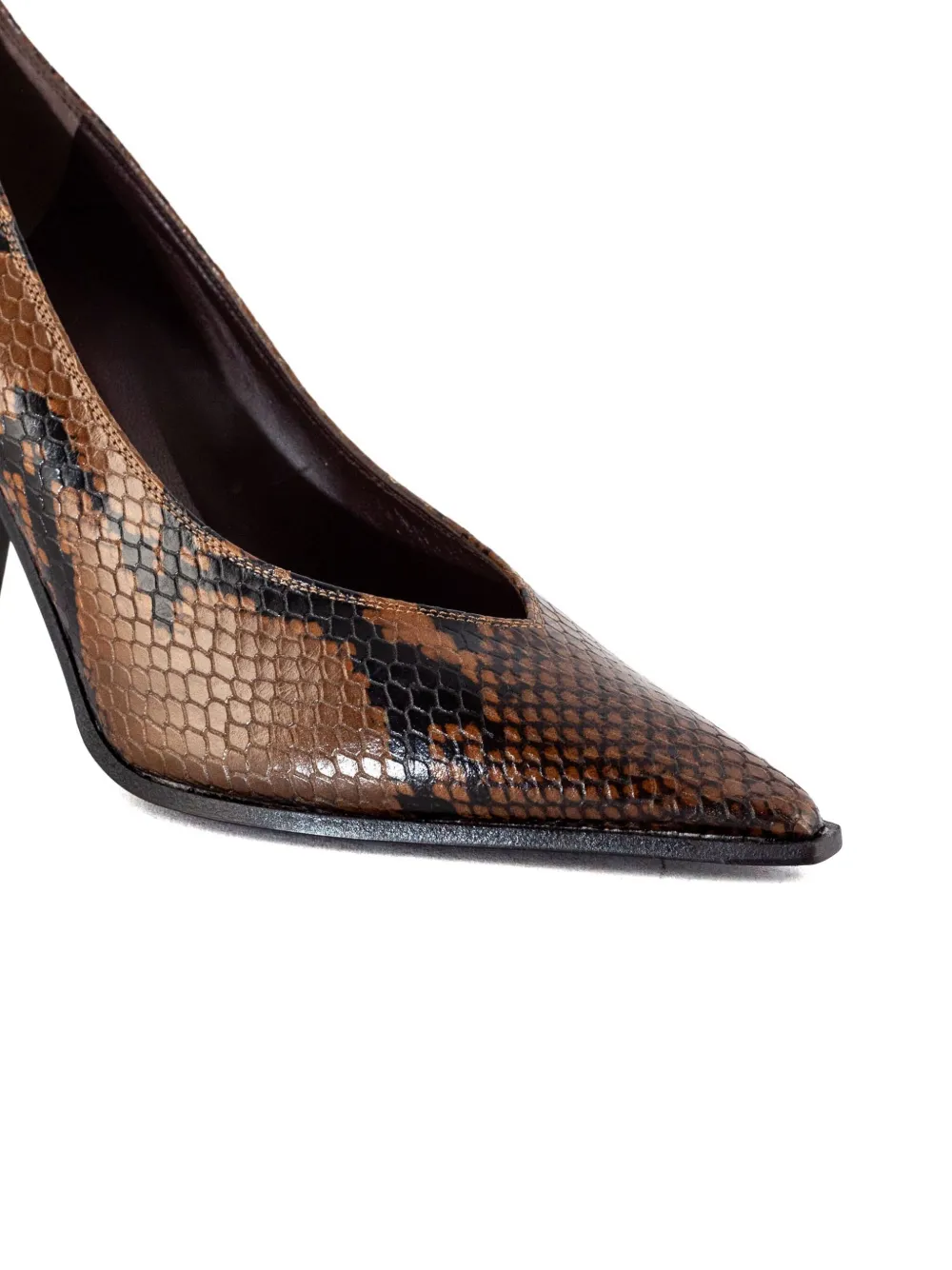 Roberto Festa 100mm Snakeskin Pointed-toe Pumps In Multi