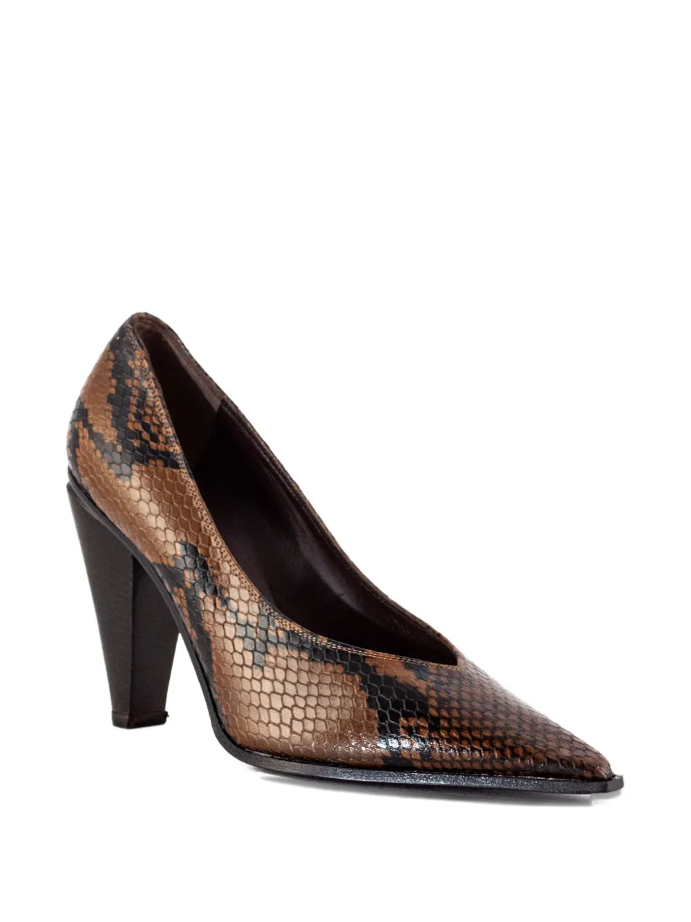Roberto Festa 100mm Snakeskin Pointed-toe Pumps In Multi