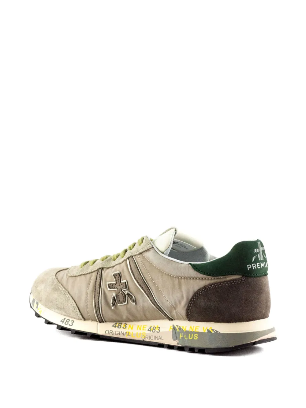 Premiata Lucy sneakers met suède vlakken Beige