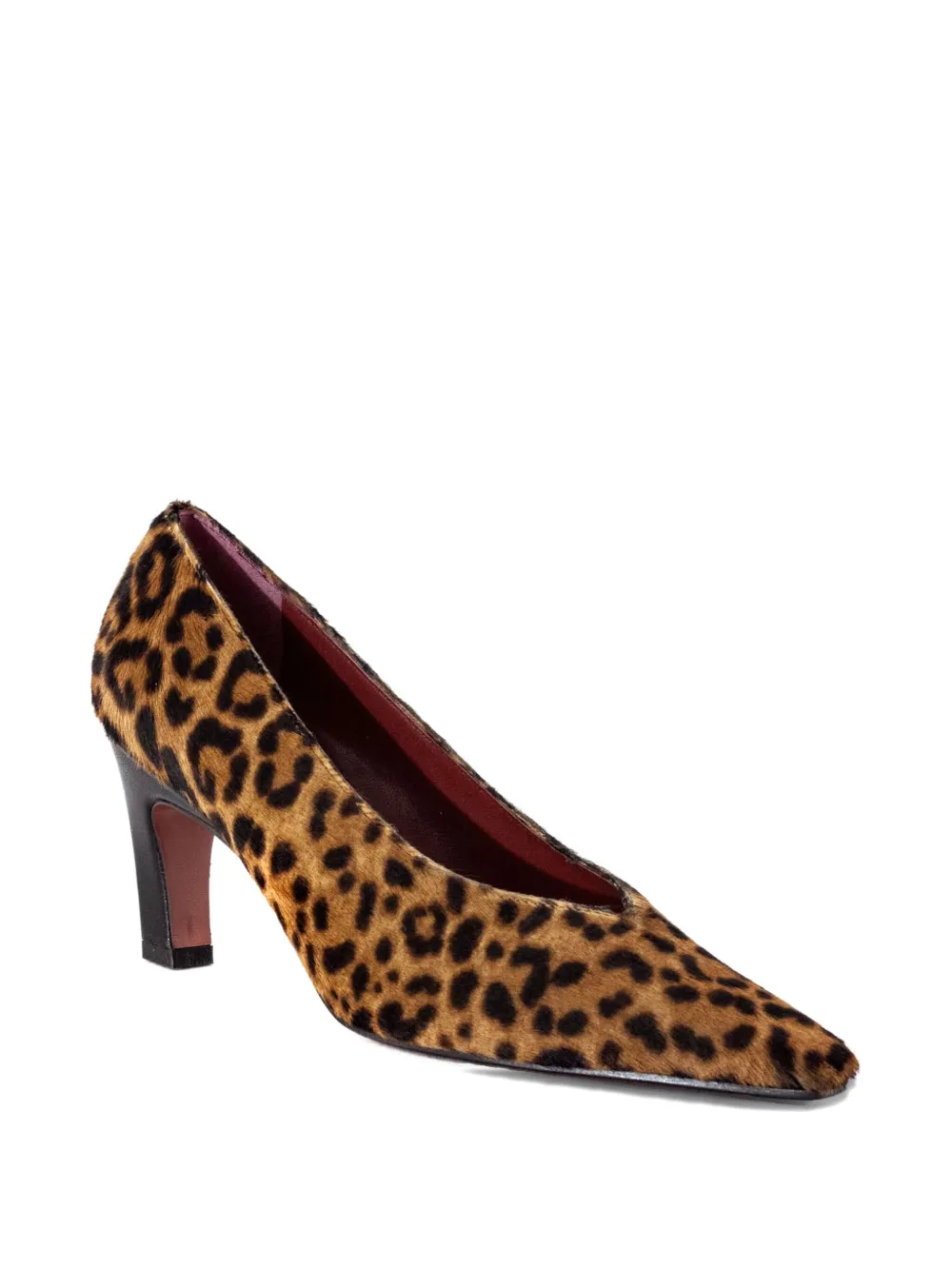 Roberto Festa 50mm Leopard-print Pointed-toe Pumps In Brown
