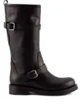 Julie Dee buckle-strap leather boots - Black