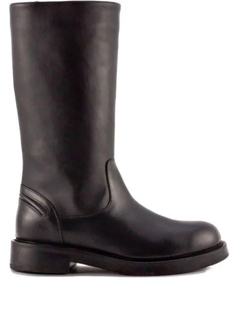 Julie Dee leather round-toe boots