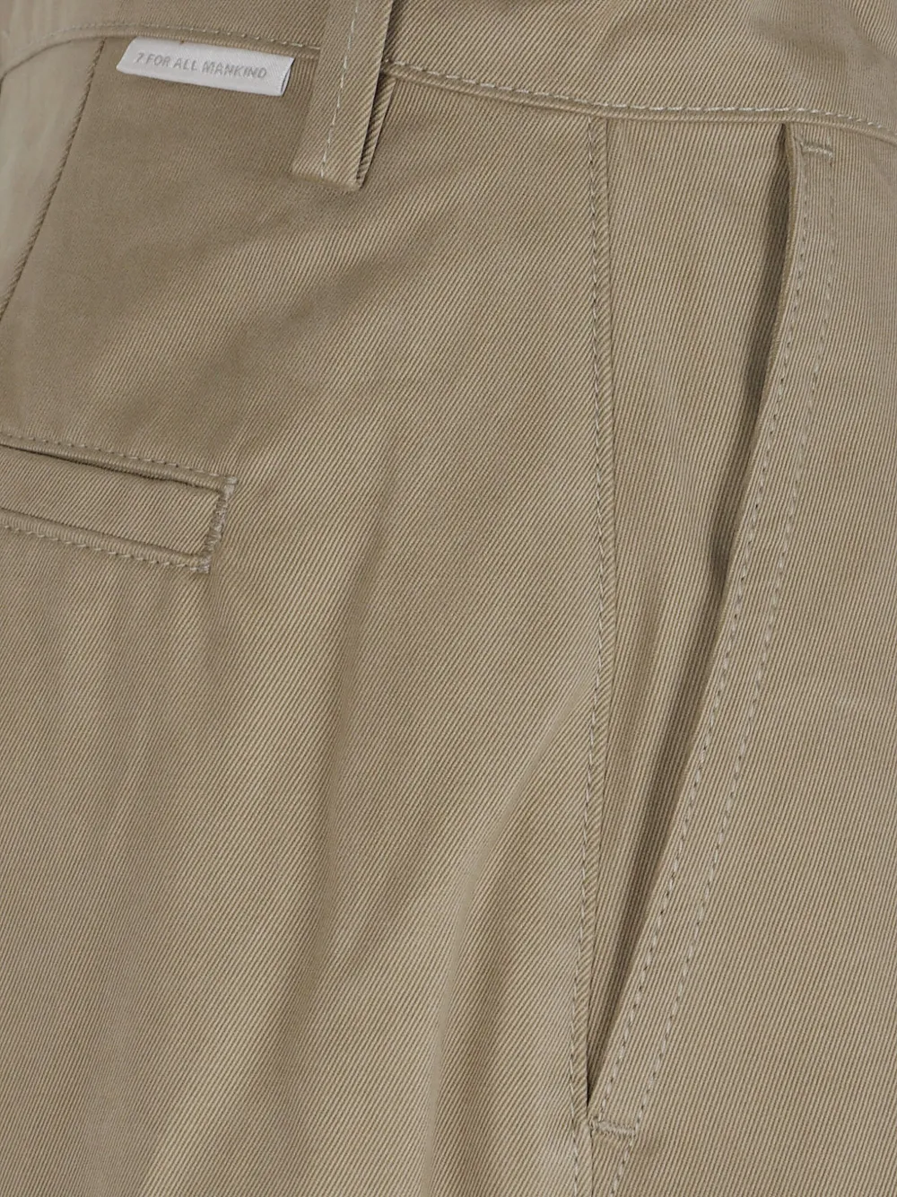 7 For All Mankind High Waisted Pleated Wide Leg Trousers In Green