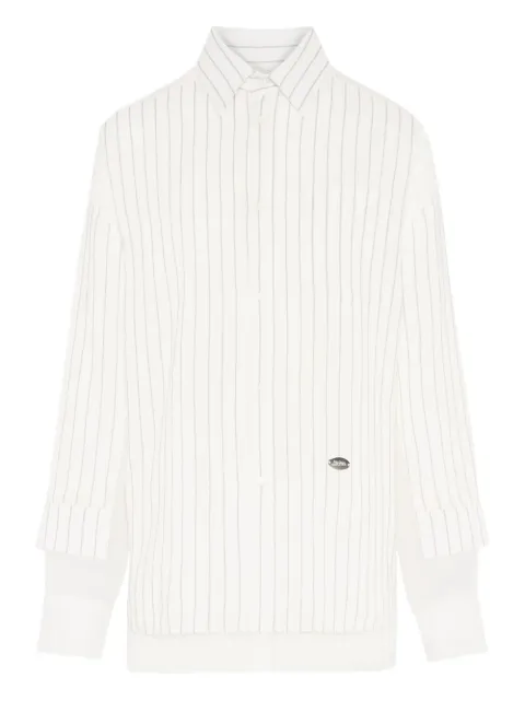 Jean Paul Gaultier chemise rayée à empiècement transparent