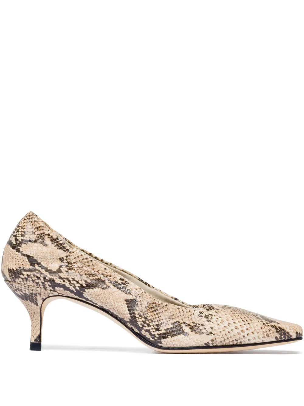 Bernardo 1946 57mm Manu snakeskin-effect pumps | Neutrals | Image 1