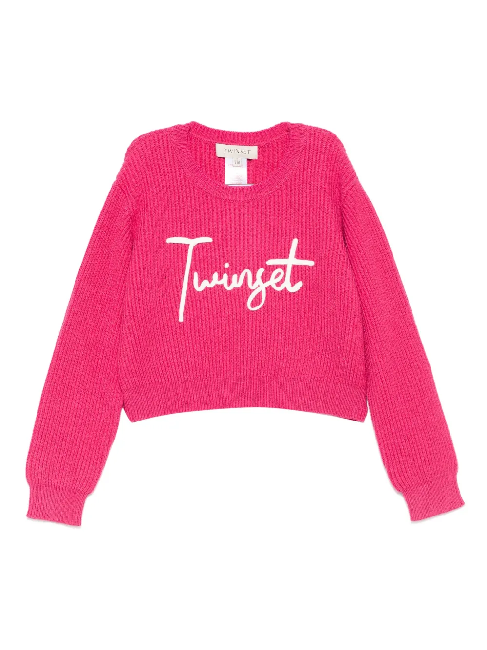 TWINSET Kids logo-detail sweater | Pink | Image 1