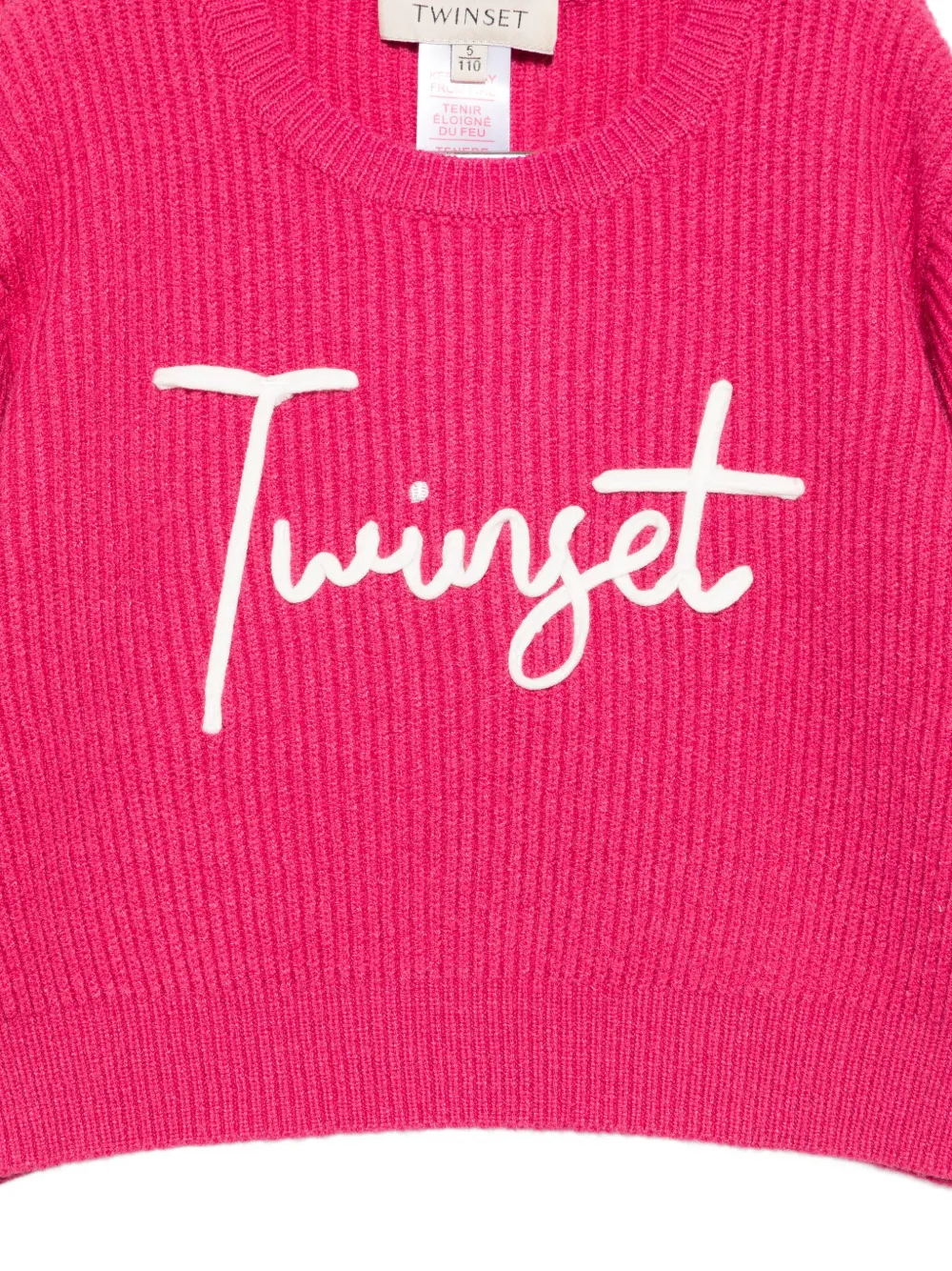 TWINSET Kids Trui met logo Roze