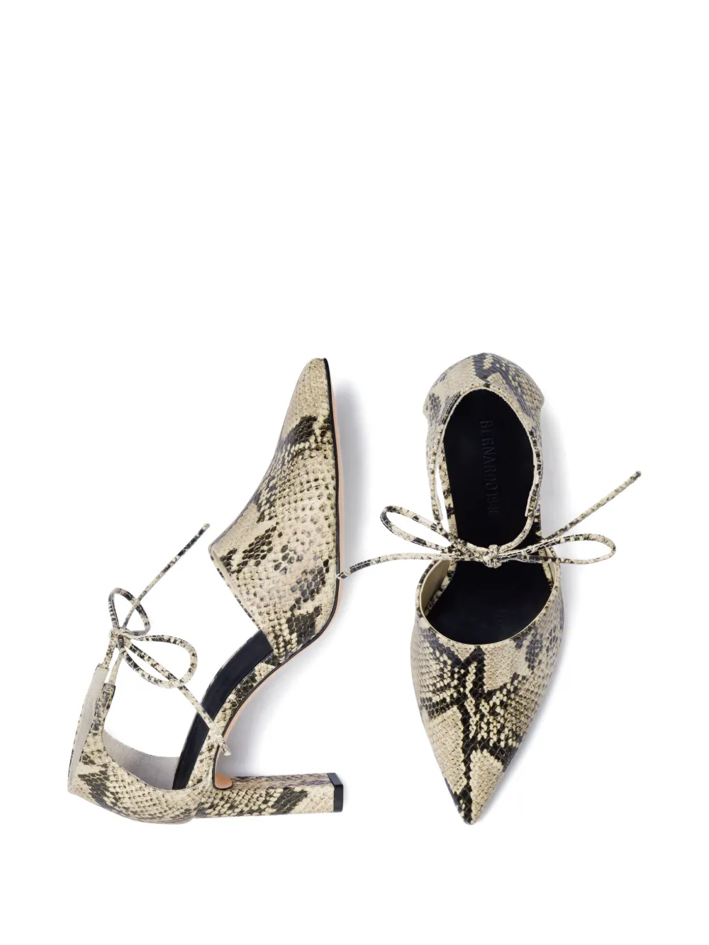 Bernardo 1946 82mm Siena Snakeskin-effect Pumps In Black