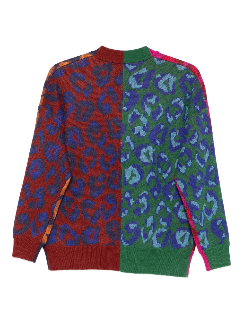 Farm Rio Mixed Ikat Leopard Cardigan Ikat Dyed Leopard Mixed In Multi
