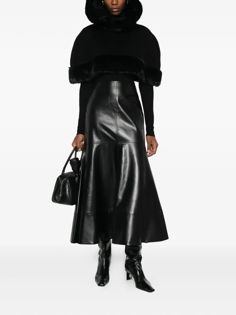 By Malene Birger hooded fur-trimmed cape | Capes | Image 2